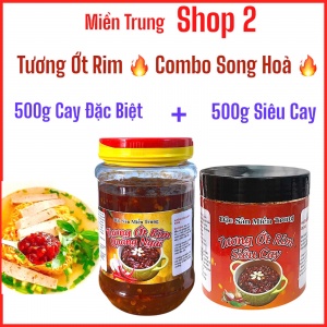 COMBO SONG HỎA TƯƠNG ỚT RIM , 500G CAY ĐẶC BIỆT + 500G SIÊU CAY