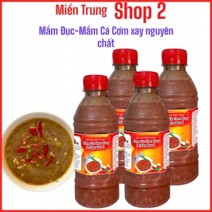 4 CHAI MẮM ĐỤC - MẮM CÁ XAY NGUYÊN CHẤT ( 350G/1 CHAI )