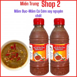 2 CHAI MẮM ĐỤC- MẮM CÁ XAY NGUYÊN CHẤT ( 350G/ 1 CHAI )