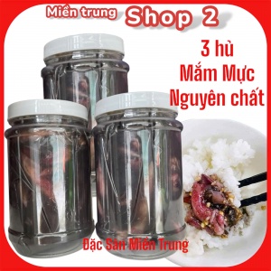 3 HỦ MẮM MỰC NGUYÊN CHẤT BÌNH ĐỊNH ( 500G/ 1 HỦ )