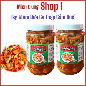 2 HỦ MẮM DƯA CÀ THẬP CẨM _ MẮM HUẾ ( 500G/ 1 HỦ )